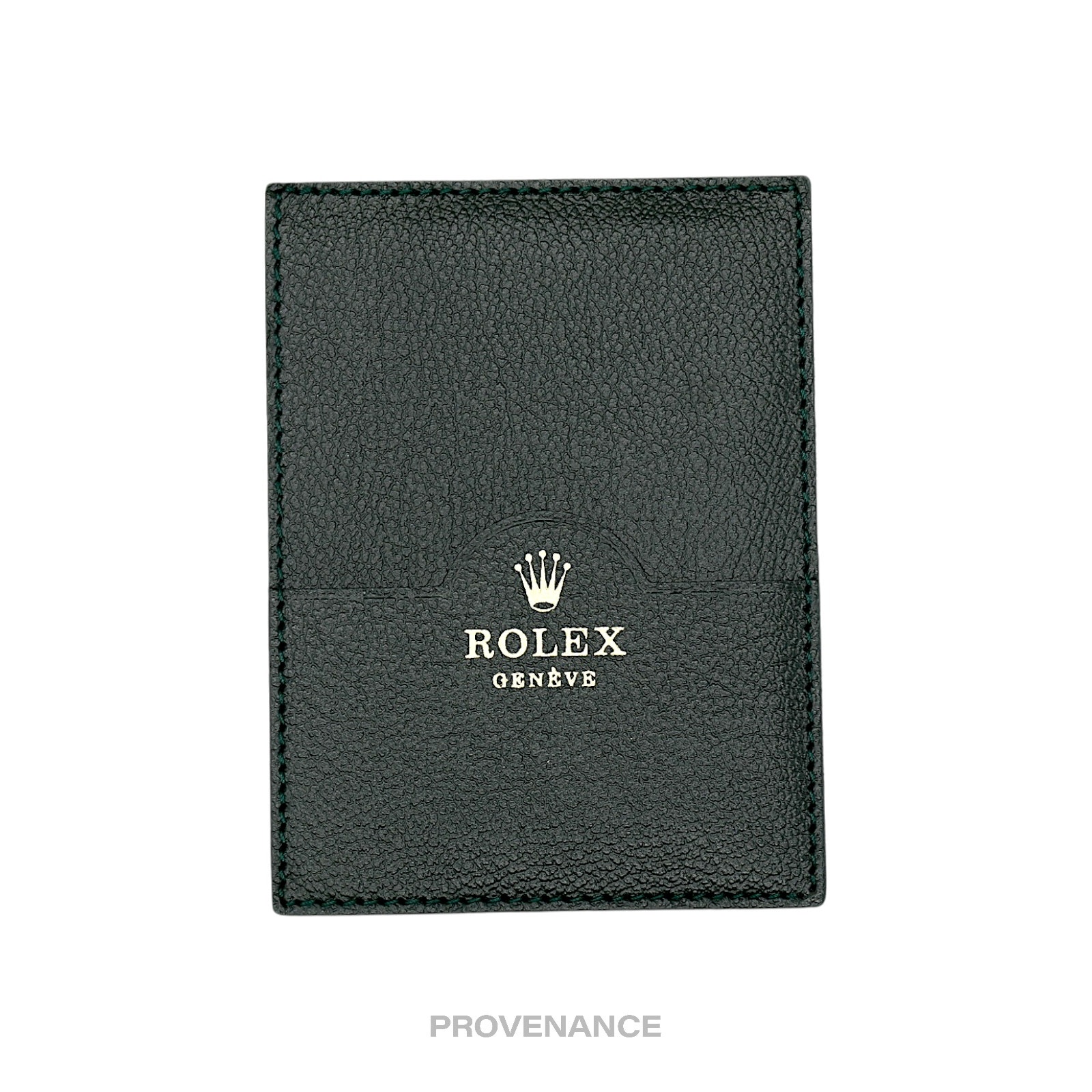 Rolex Card Holder Wallet  Green Leather